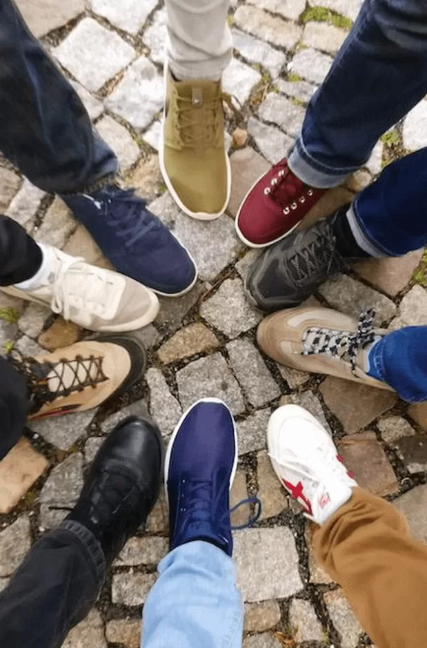 Dealership team standing in circle